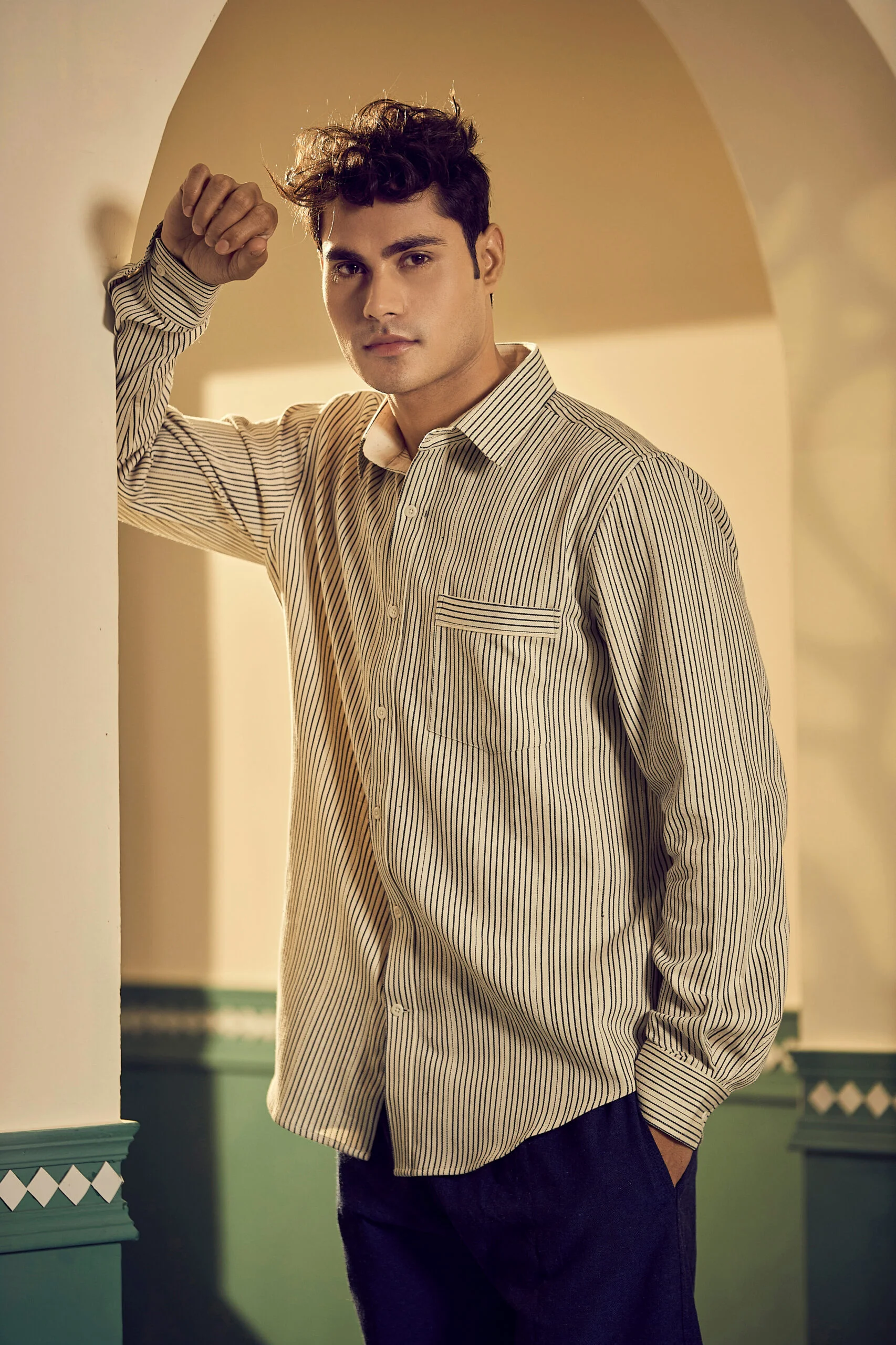 NEEL HANDWOVEN STRIPED SHIRT - Image 5