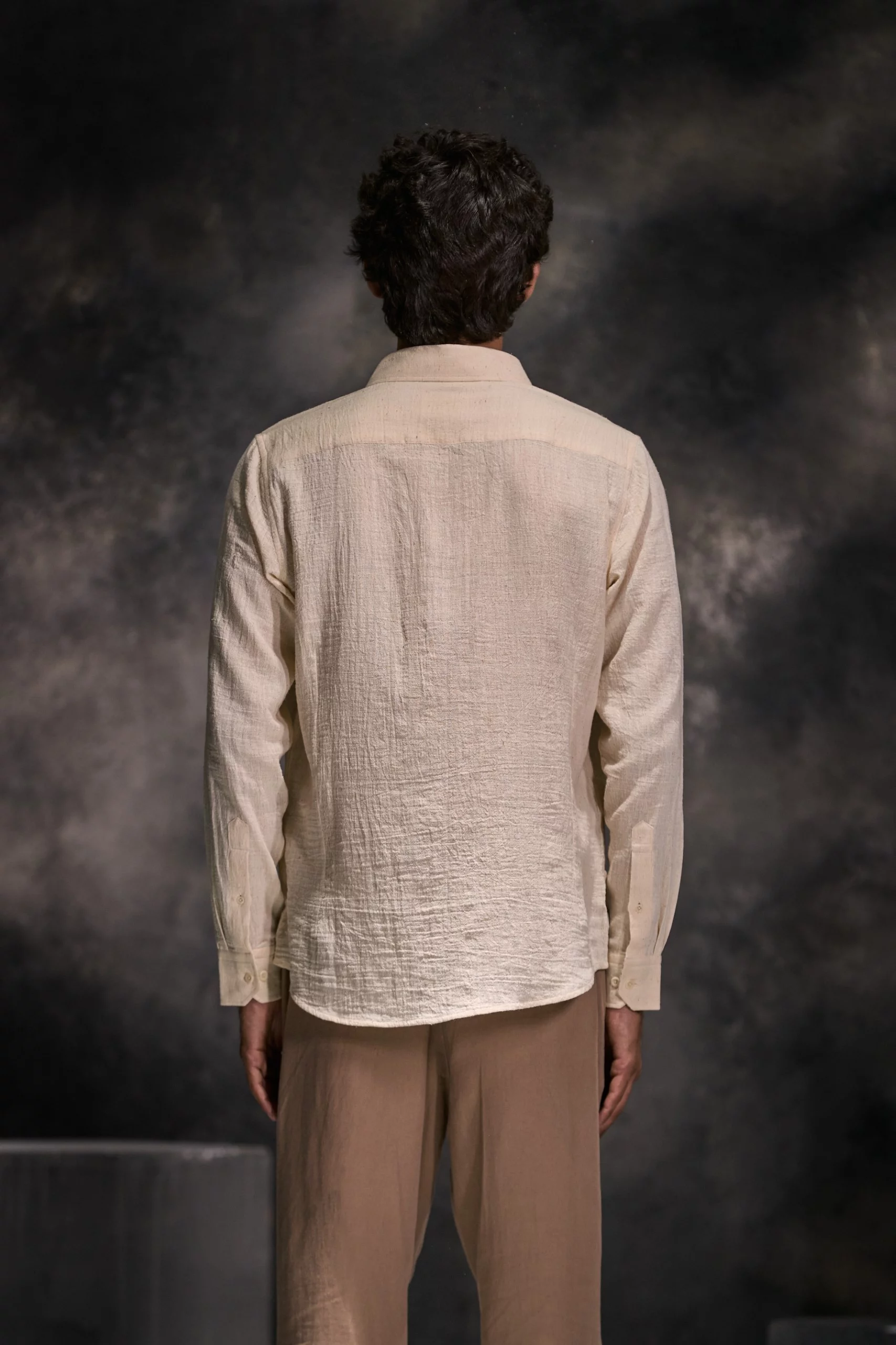 CLOUD GREY ORGANIC KALA COTTON SHIRT - Image 5