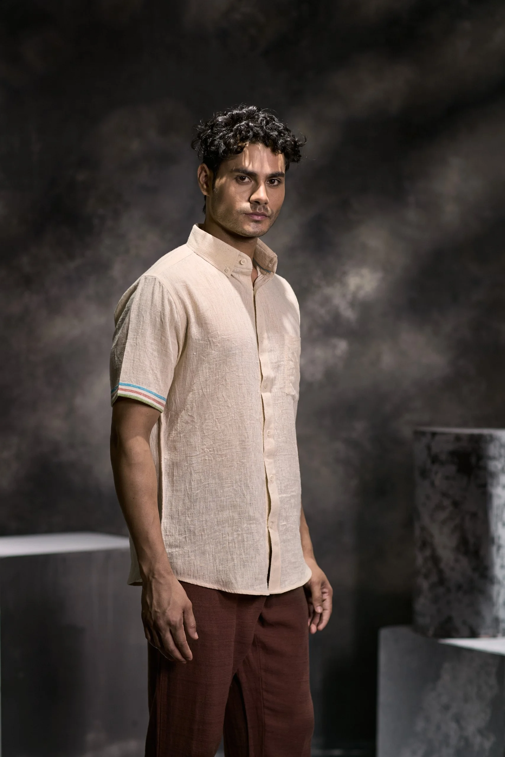 ECRU HANDWOVEN ORGANIC KALA COTTON SHIRT - Image 3