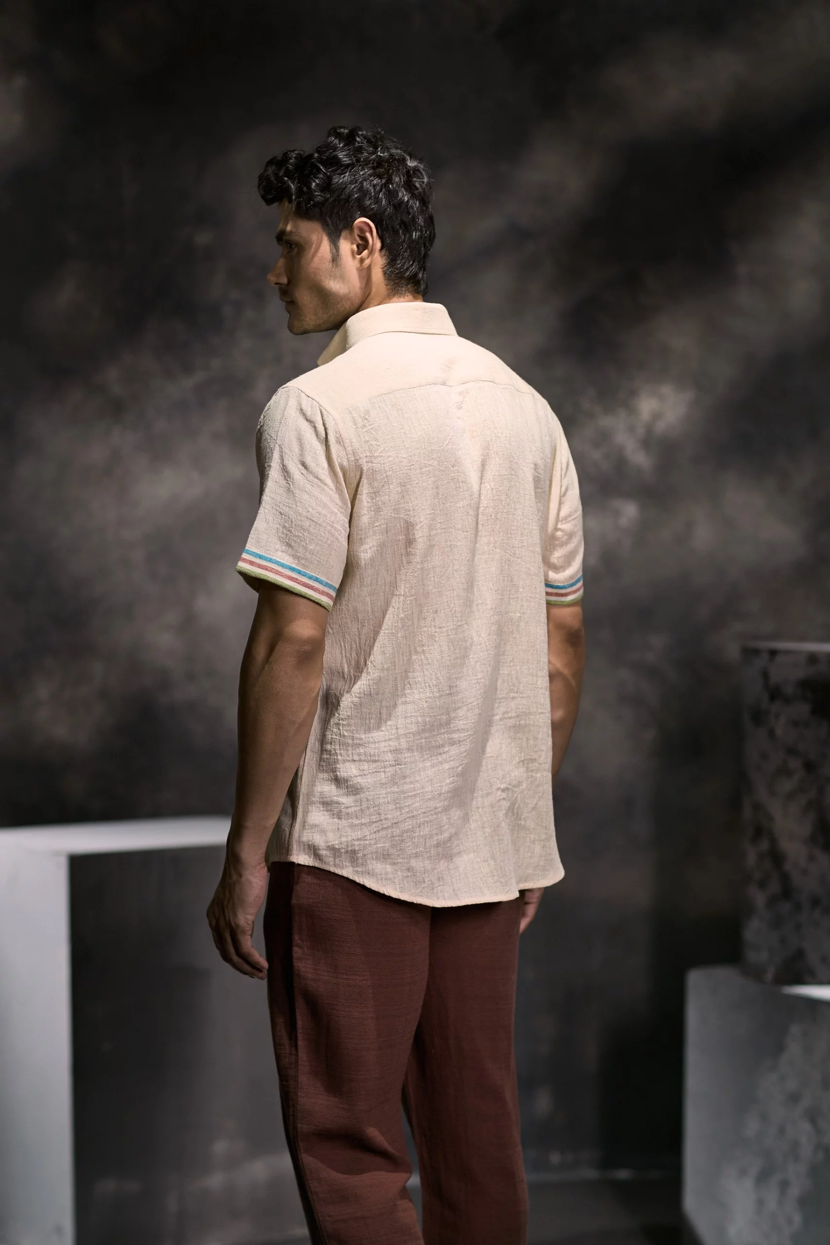 ECRU HANDWOVEN ORGANIC KALA COTTON SHIRT - Image 4