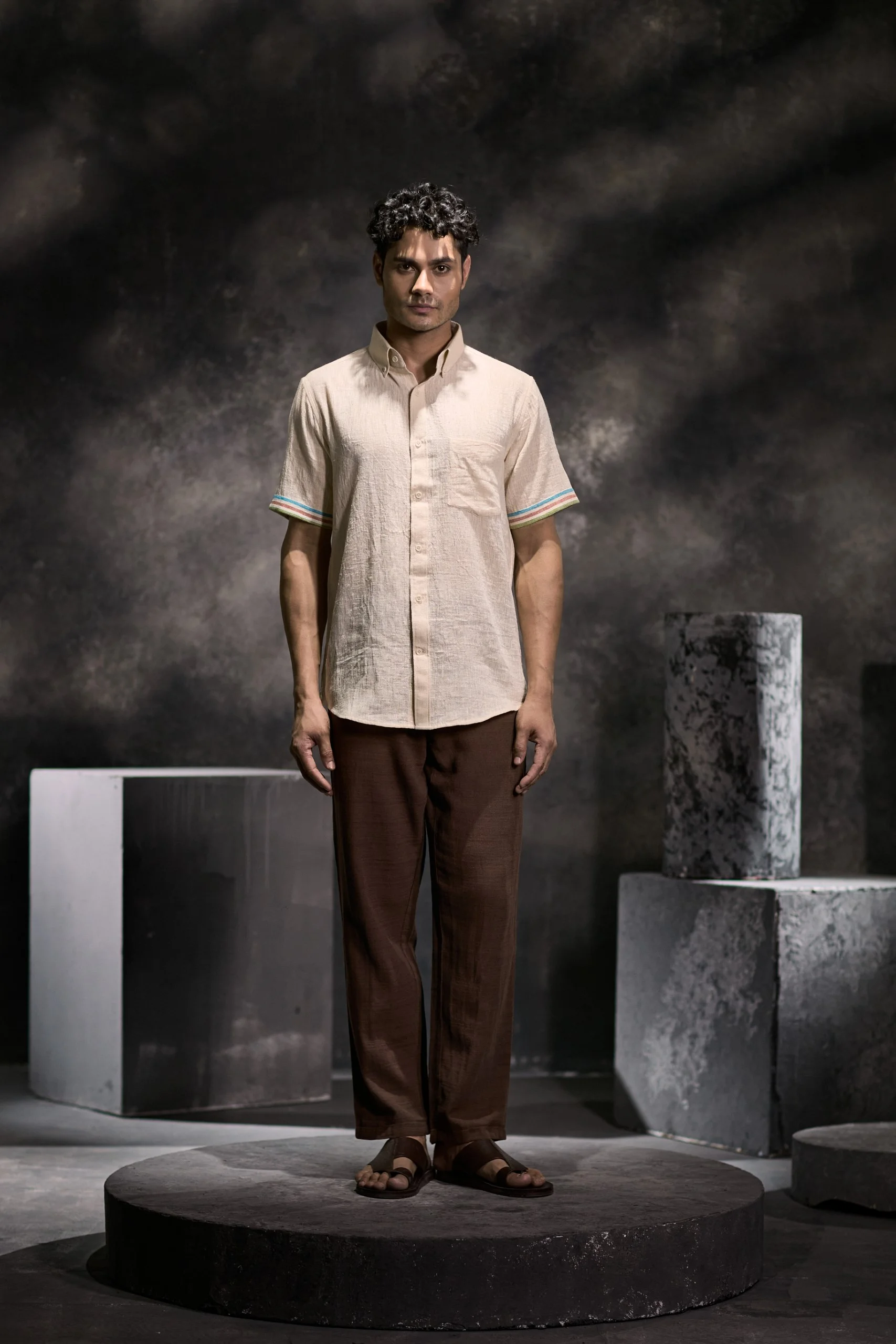 ECRU HANDWOVEN ORGANIC KALA COTTON SHIRT - Image 5