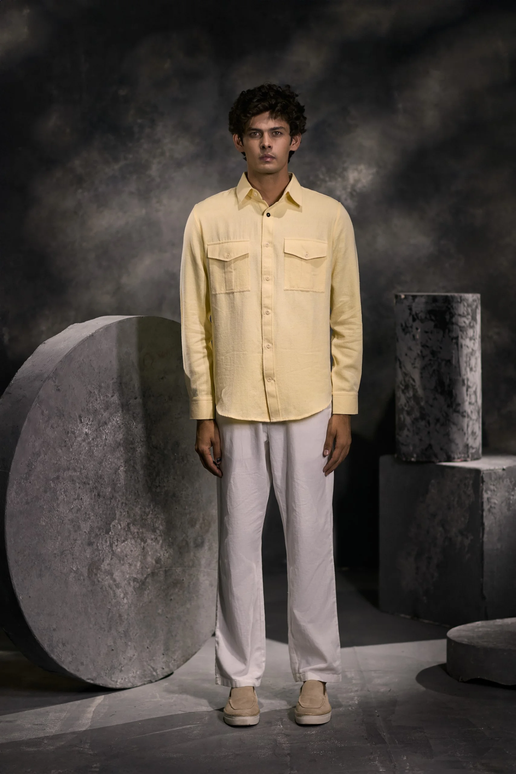 PINE HANDWOVEN COTTON UTILITY OVERSHIRT - Image 5