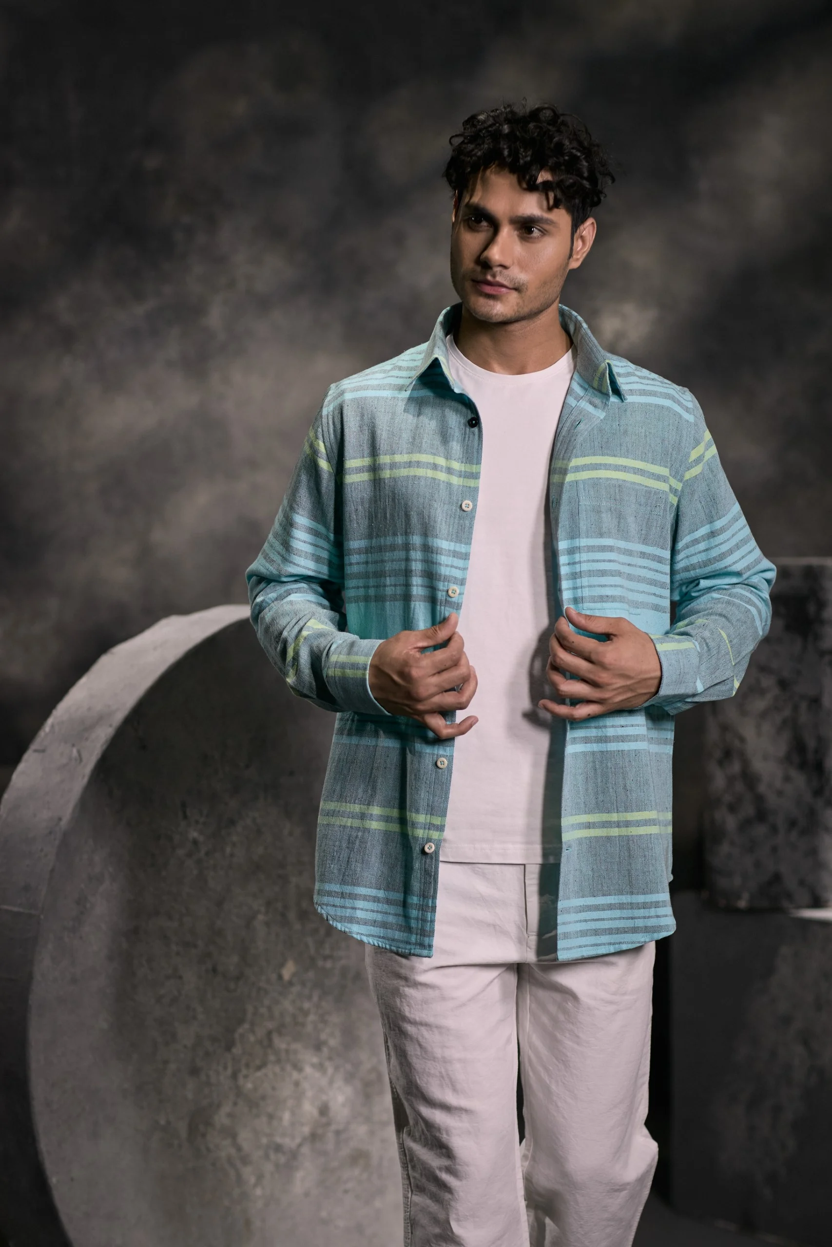 HANDWOVEN ORGANIC KALA COTTON OVERSHIRT