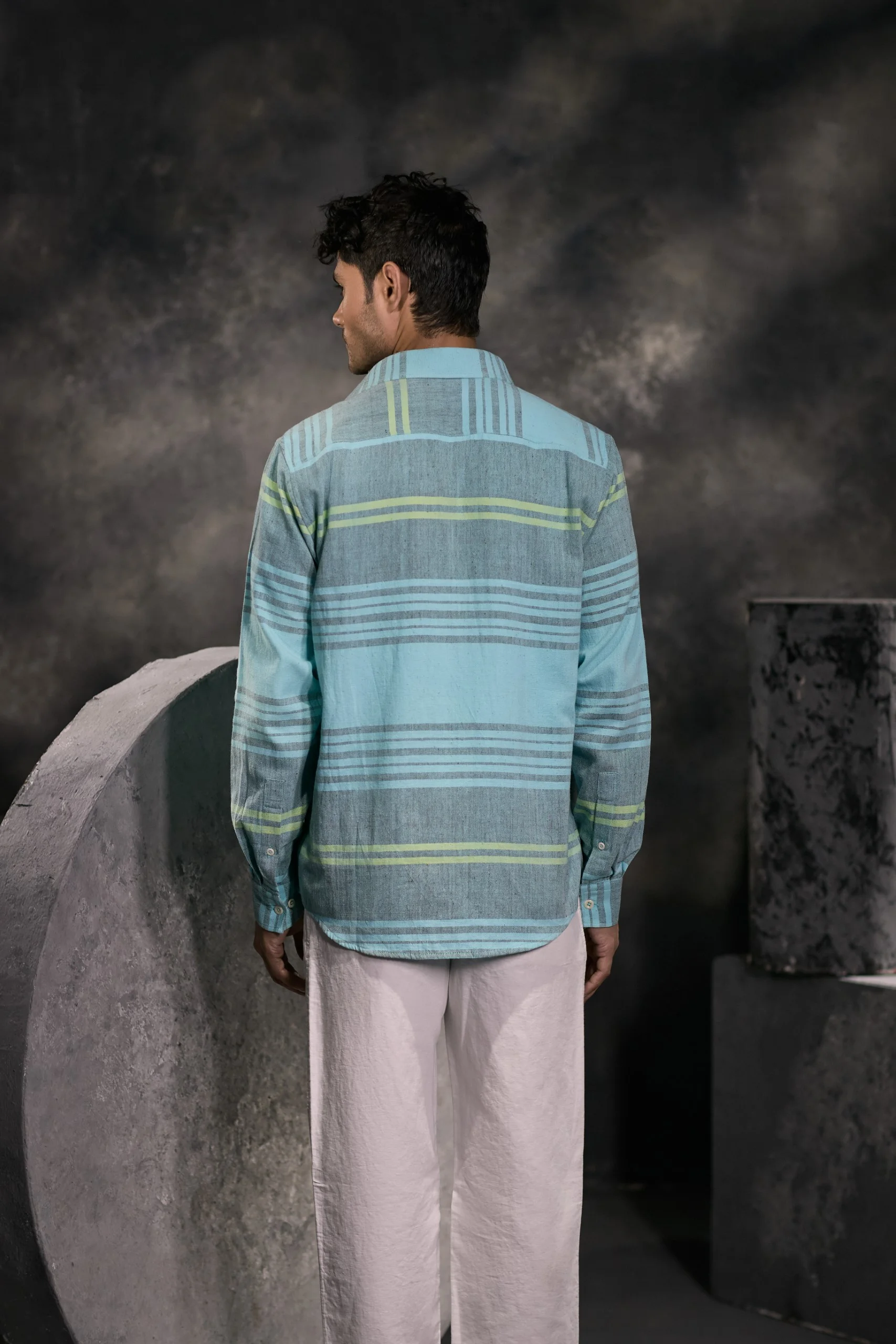 HANDWOVEN ORGANIC KALA COTTON OVERSHIRT - Image 5